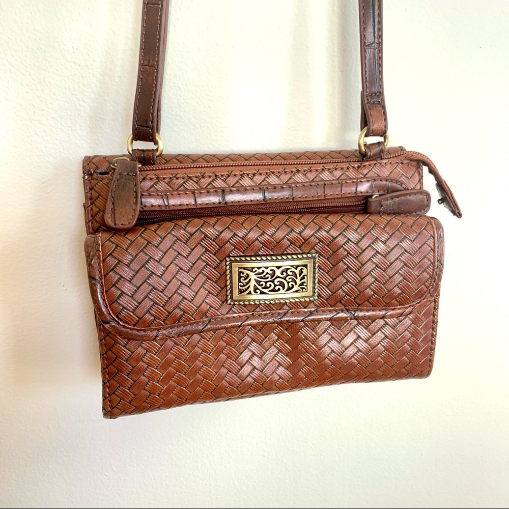COLDWATER CREEK | Vintage Brown Woven Purse Crossbody